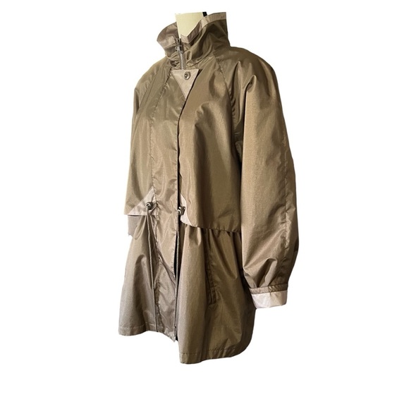 Vtg. Current Seen trench style coat/jacket with button lining. Sz. Generous M - Picture 5 of 10